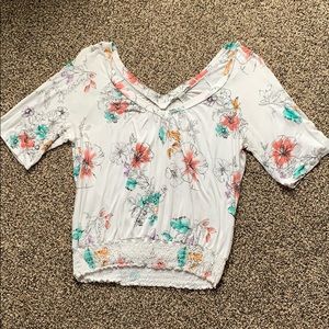American rag size 2x off the shoulder 3/4 shirt
